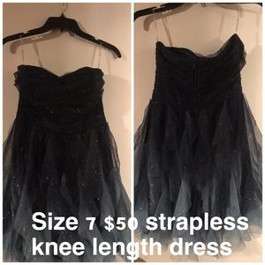 Strapless Knee Length Dress